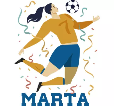 Football sticker dynamic soccer celebration - TenStickers