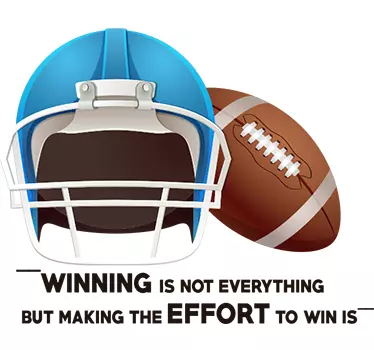 Football sticker helmet and ball - TenStickers
