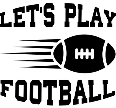 Football sticker let's play football - TenStickers