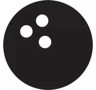 Football sticker with bowling ball pattern - TenStickers