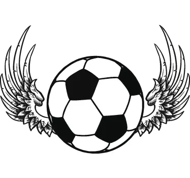 Football Wings Wall Kids Sticker - TenStickers