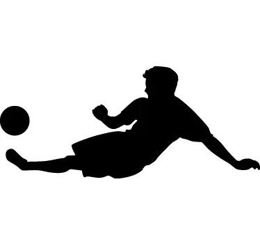 Footballer Silhouette Wall Sticker - TenStickers