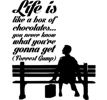 Forrest Gump Quote Wall Sticker - TenStickers