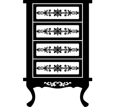 French Cabinet Decorative Sticker - TenStickers