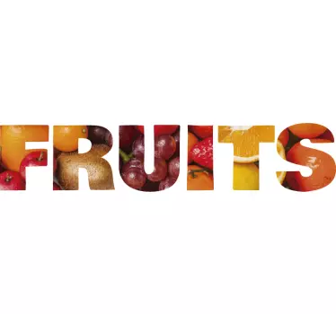Fruits Wall Text Sticker - TenStickers