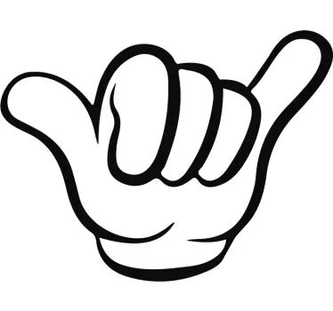 Fun Hand Monocolour Car Sticker - TenStickers
