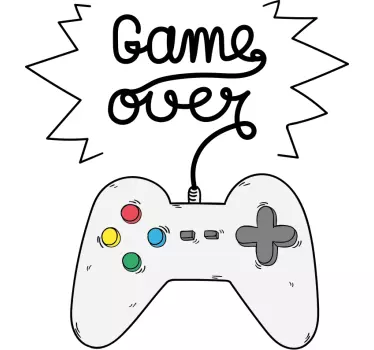 Game over youth  video game wall decal - TenStickers