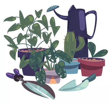 Gardening plant wall decal - TenStickers