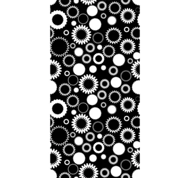 Geometric Floral Shape Shower Decal - TenStickers