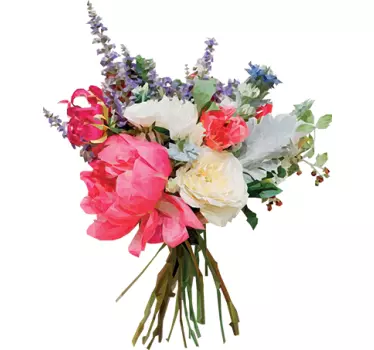 Geometrical Flower Bouquet Wedding Vinyl Sticker - TenStickers