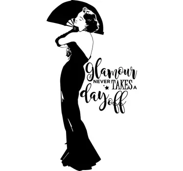 Glamour Quote Wall Decal - TenStickers