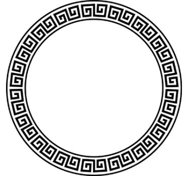 Greek Style Circular Sticker - TenStickers