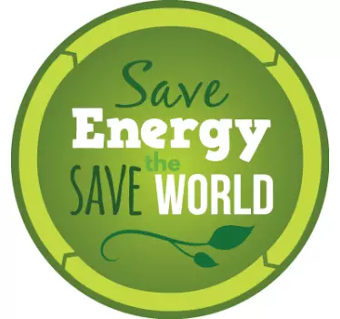 Green energy save the world Car Decal - TenStickers