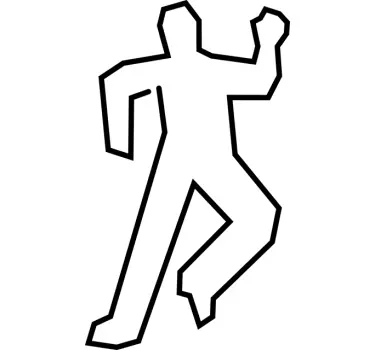 Ground crime scene vinyl sticker floor tile - TenStickers