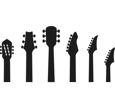 Guitar Nekcs Wall Sticker - TenStickers
