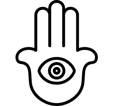 Hamsa hand symbol car sticker - TenStickers