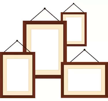 Hanging Photo Frames Sticker - TenStickers