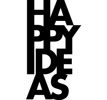 Happy Ideas for Everyone quote sticker - TenStickers