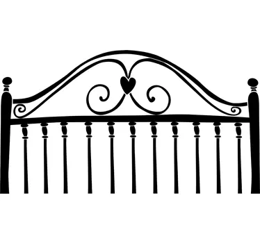 Heart Bar Headboard Wall Decal - TenStickers