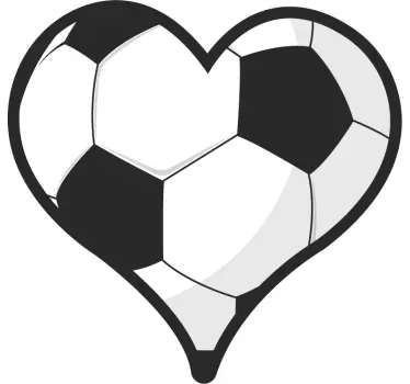 heart football sticker - TenStickers