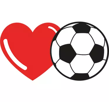 Heart Soccer Emblem football sticker - TenStickers
