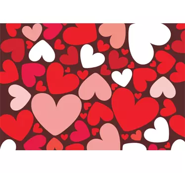 Hearts Laptop Sticker - TenStickers