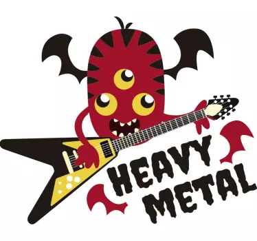 Heavy metal sticker for monstrous music lovers - TenStickers