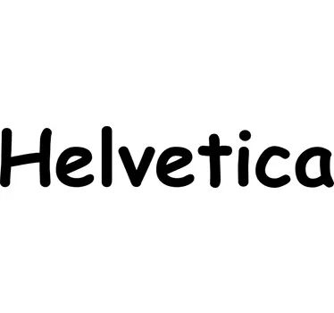 Helvetica Typeface Display wall decal quotes - TenStickers