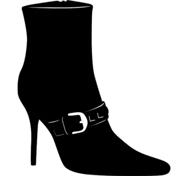 High Heel Boot Blackboard Sticker - TenStickers