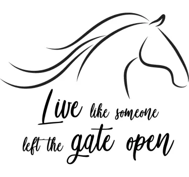 Horse Gate motivational sticker - TenStickers