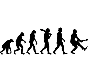 Human Evolution Rock Wall Sticker - TenStickers