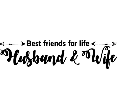 Husband and Wife Bed Sticker - TenStickers