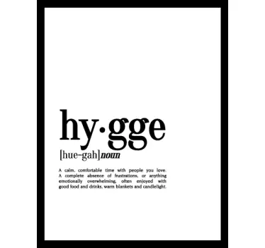 hygge definition home text wall decal - TenStickers
