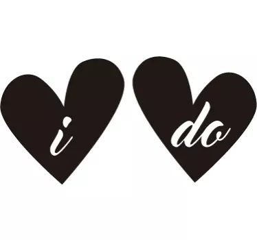 I Do Decorative Wedding Stickers - TenStickers
