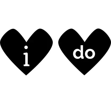 I Do Heart Shoe Stickers - TenStickers