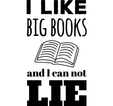 I Like Big Books Decorative Wall Sticker - TenStickers