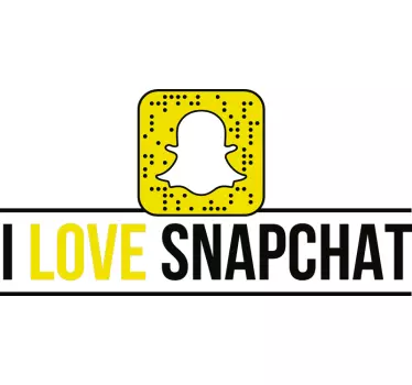 I love Snapchat Home Wall Sticker - TenStickers