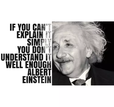 IF YOU CAN'T EXPLAIN SIMPLY quote sticker - TenStickers