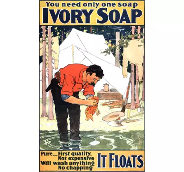 Ivory Soap Vintage Poster Sticker - TenStickers