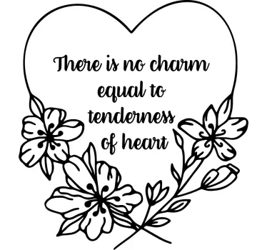 Jane Austen Heart Living Room Wall Decor - TenStickers