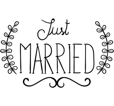 Just Married Wall Sticker - TenStickers