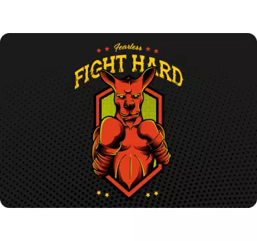Kangaroo Boxing laptop skin - TenStickers