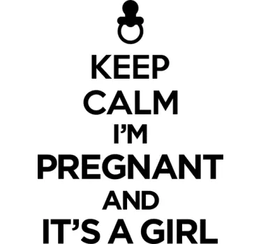 Keep Calm, I'm Pregnant Wall Sticker - TenStickers