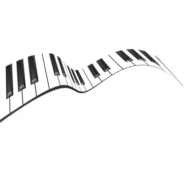 Keyboard Music Wall Sticker - TenStickers