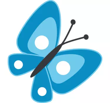 Kids Blue Butterfly Decal - TenStickers