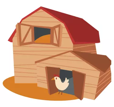 Kids Chicken Barn Wall Sticker - TenStickers