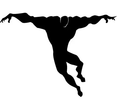 Kids Jumping Super Hero Wall Decal - TenStickers