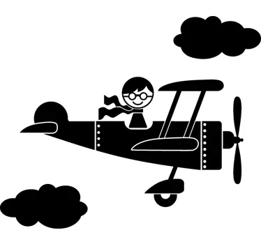 Kids Pilot Wall Decal - TenStickers