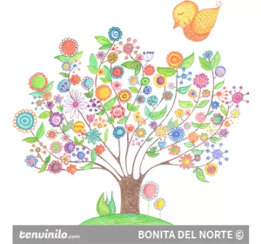 Kids Spring Tree Wall Sticker - TenStickers