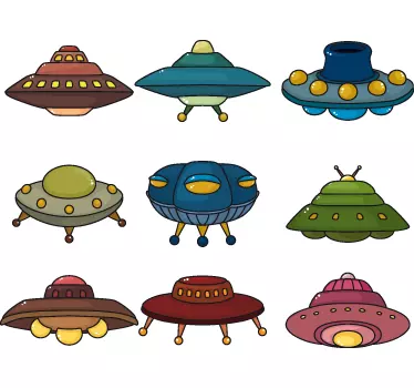 Kids UFOs Wall Stickers - TenStickers